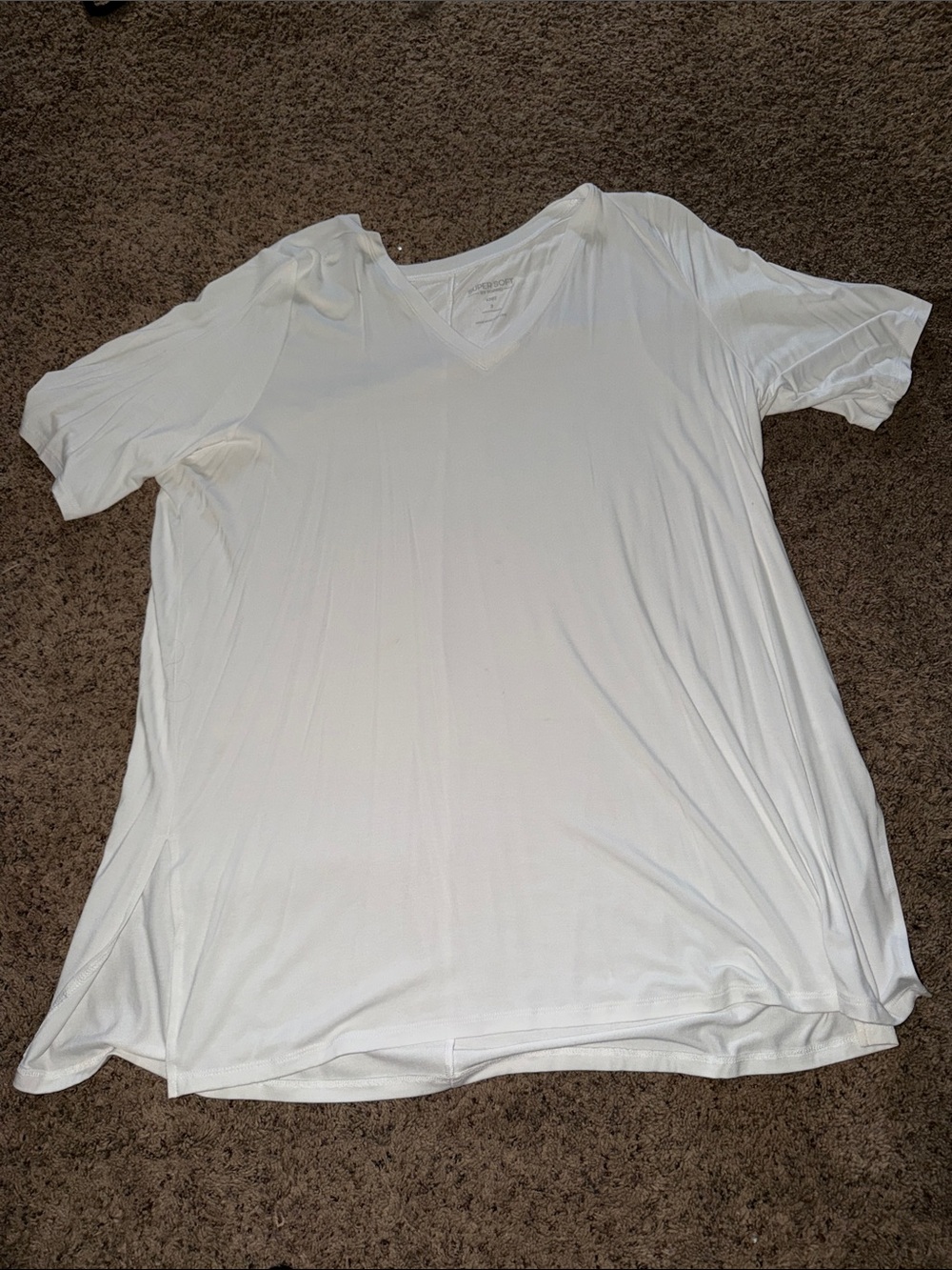 torrid White V‑Neck Short Sleeve Tunic